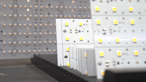 led-panels in many sizes standing on display on table