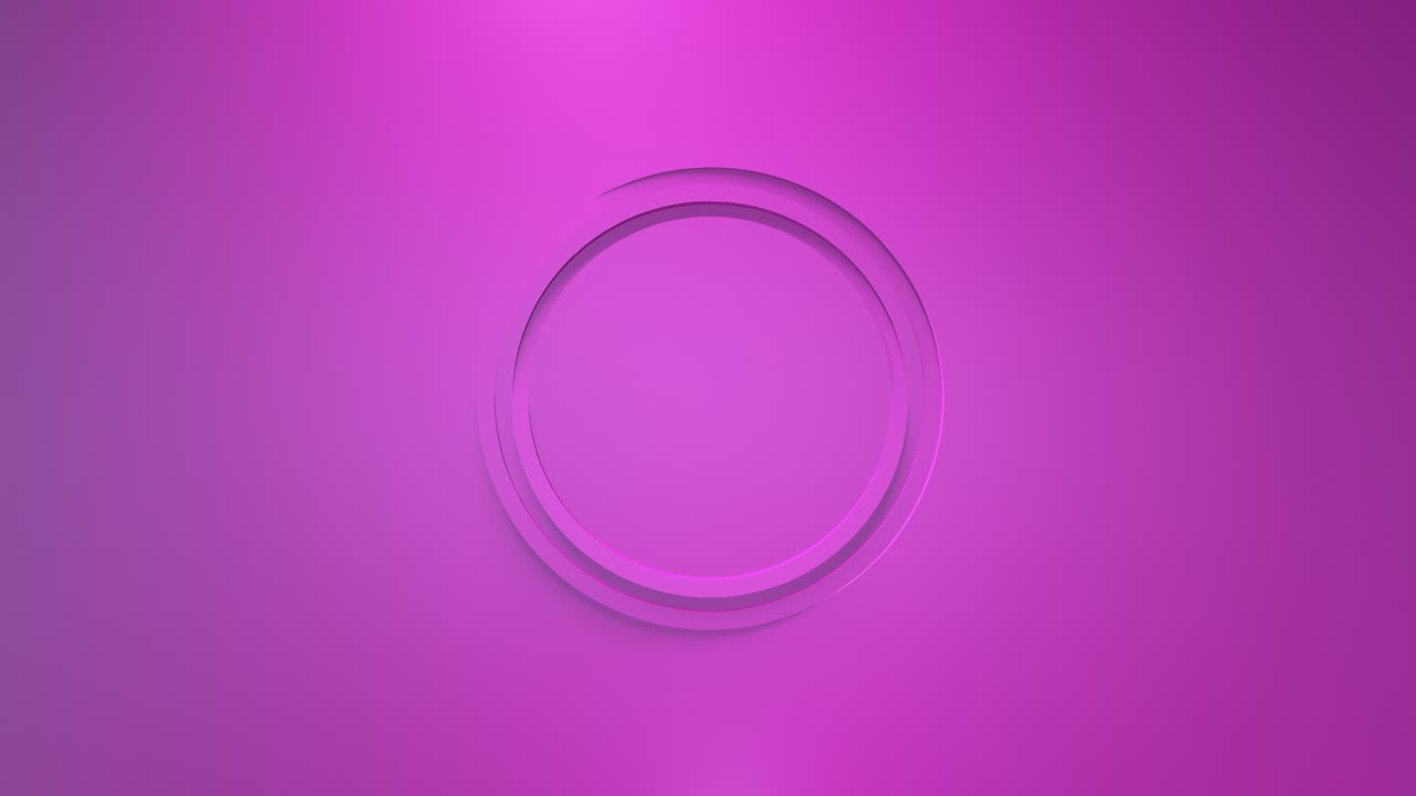 animación de negocios rosada. rotación de los marcos redondos. renderización 3d, ventana, bucle, color sólido minimalista. salto mortal