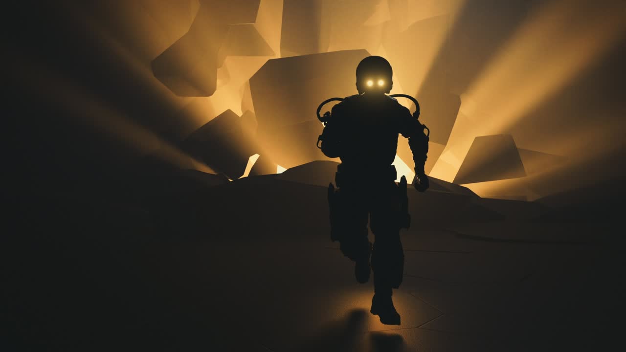 soldado huyendo de una explosión