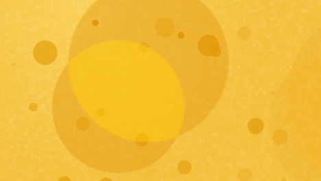 yellow circles move chaotically on an abstract background. blurred light bokeh. looped motion graphics.