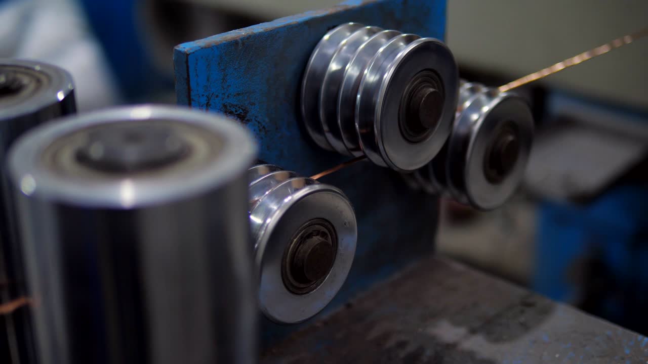 proceso para la producción de la planta de cables de cobre eléctrico, de cerca.