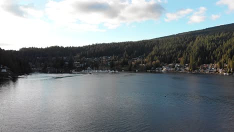 Various-drone-and-DSLR-shots-at-beautiful-Deep-Cove-in-Vancouver,-BC