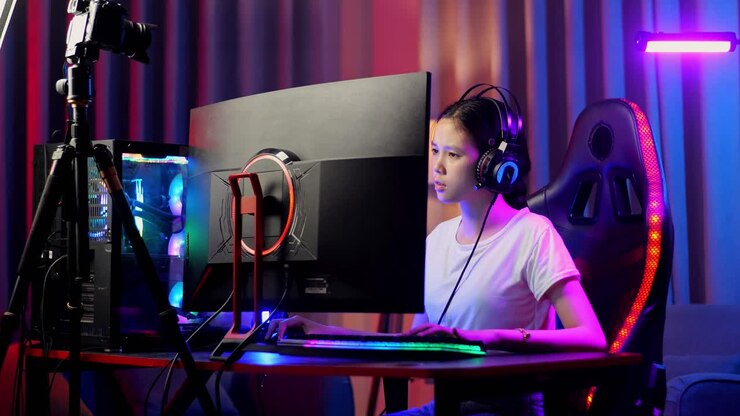Gamer donna in streaming