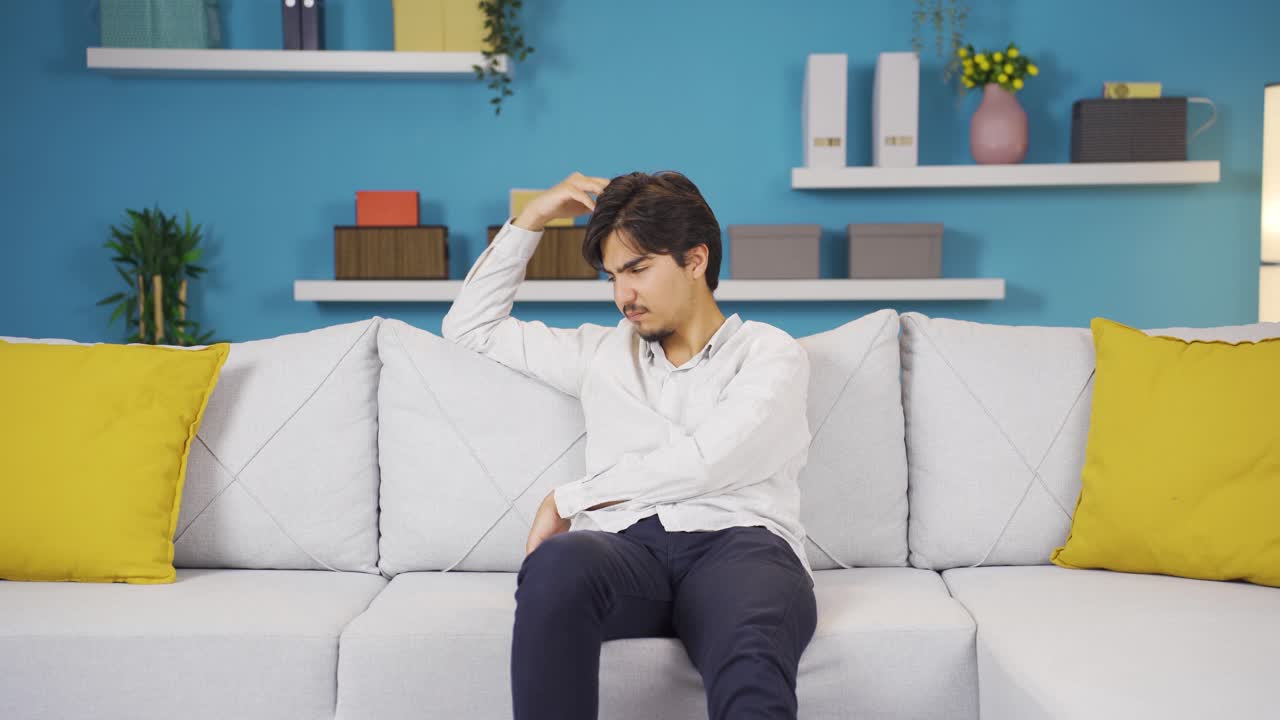 불행하고 불안한 사람.