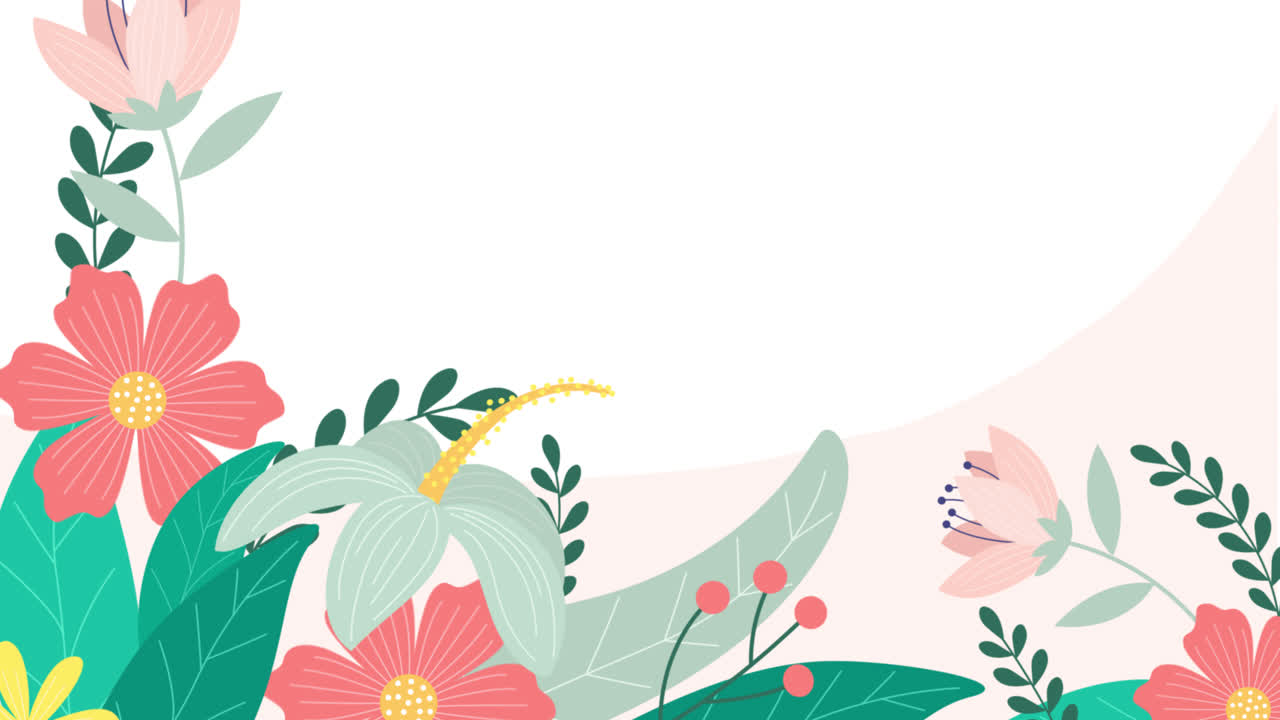 gráfico de movimiento de fondo de resorte dibujado a mano