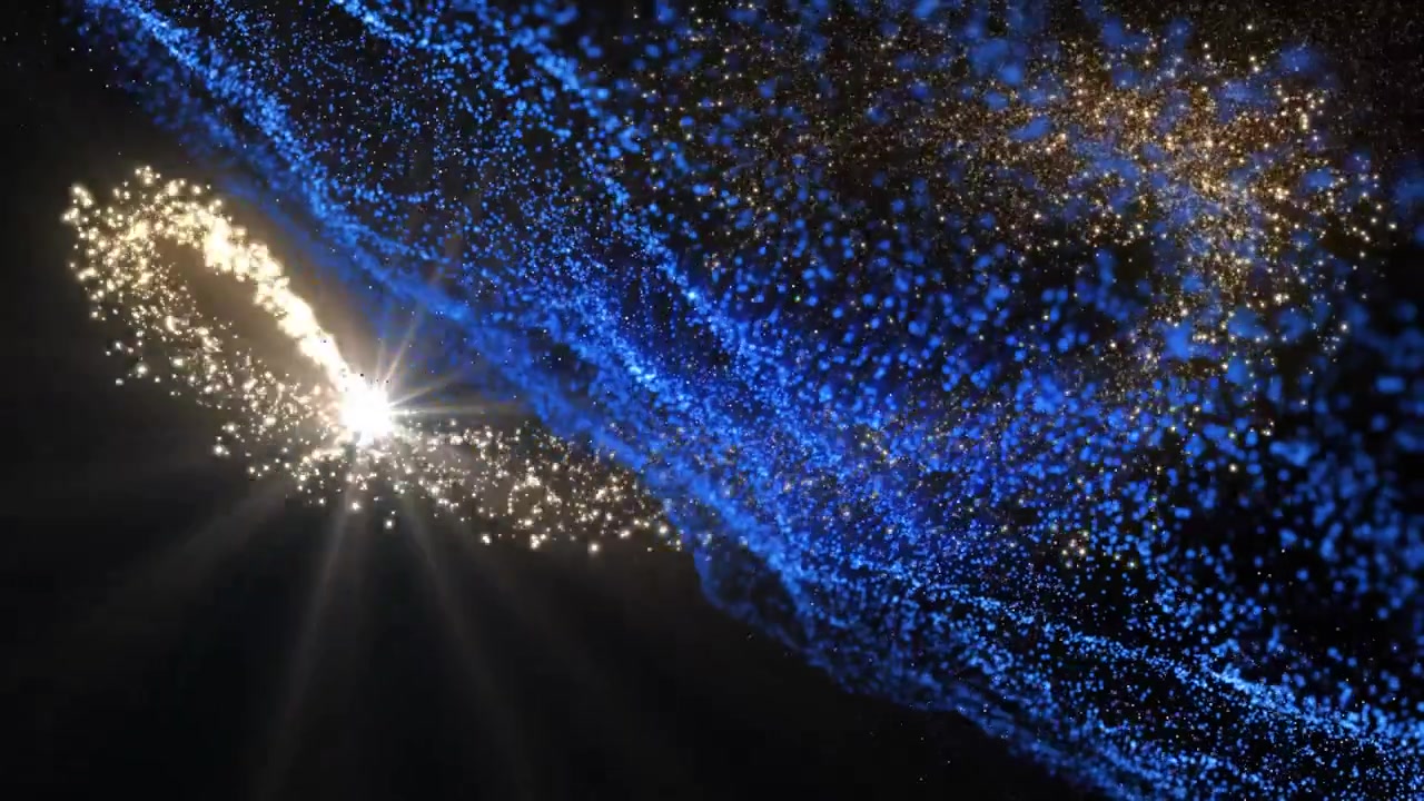 Animazione di punti blu su una rete di connessioni