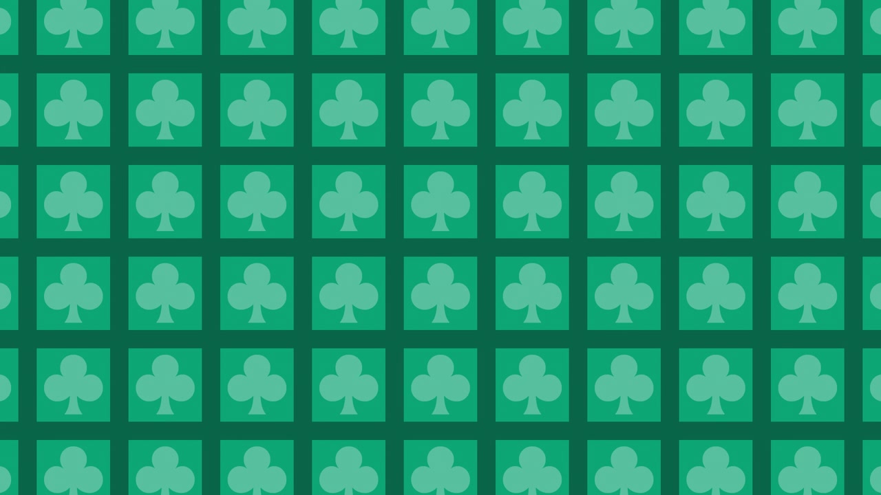 Padrão de Cartas de Baralho de Paus Verdes