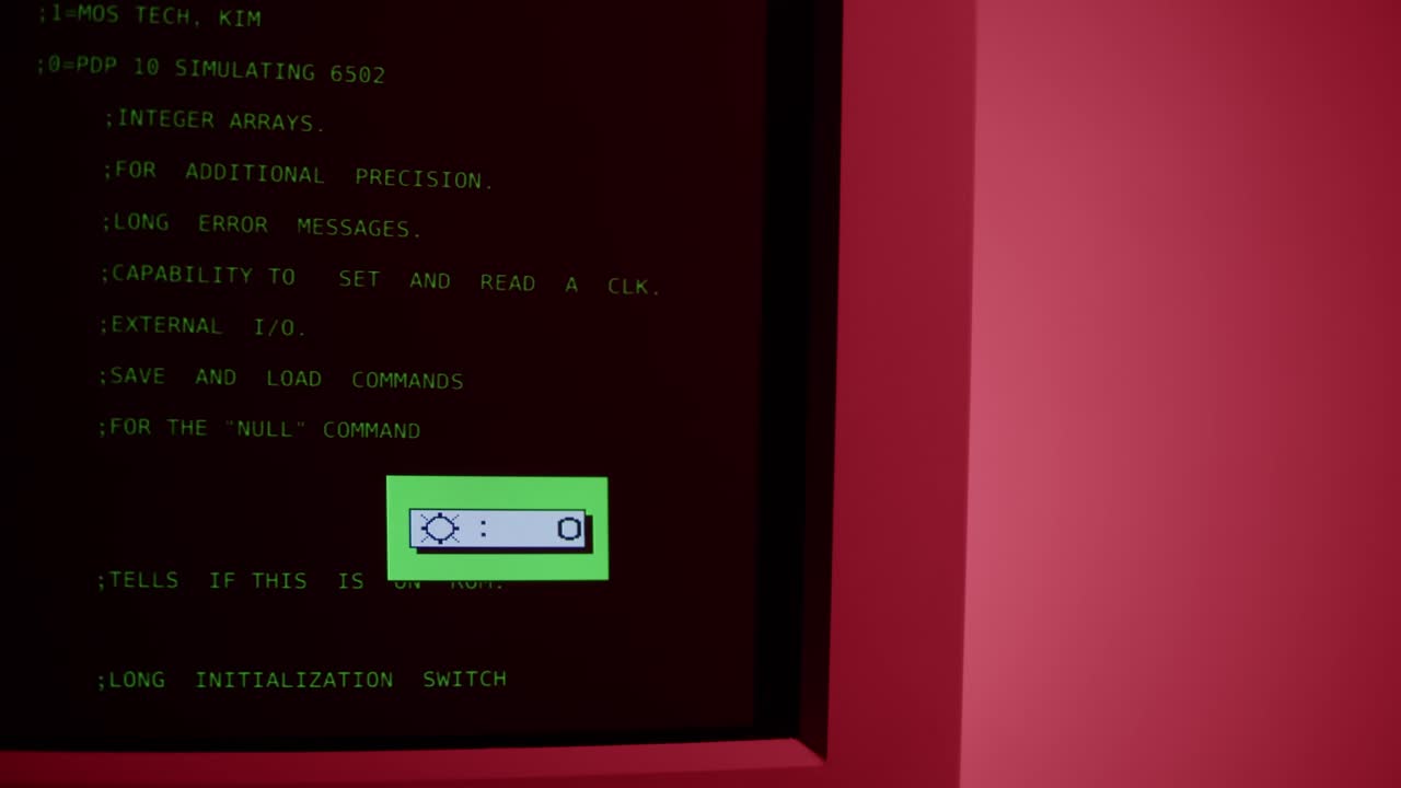 Vintage PDP-10 Computer Terminal Screen