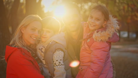 family portrait in autumn