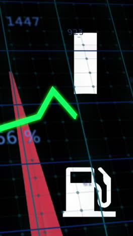 animación del procesamiento de datos sobre el panel del coche