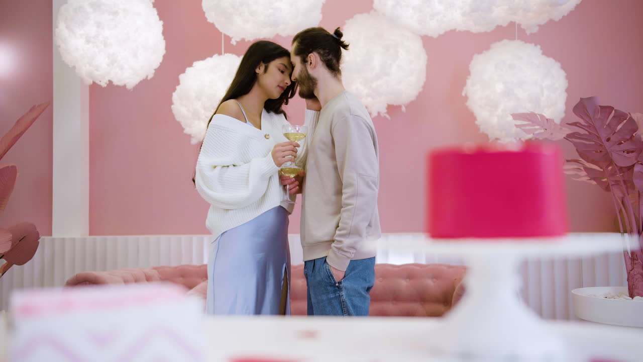 Couple celebrating Valentine's day