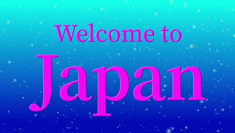 welcome to japan message text animation motion graphics