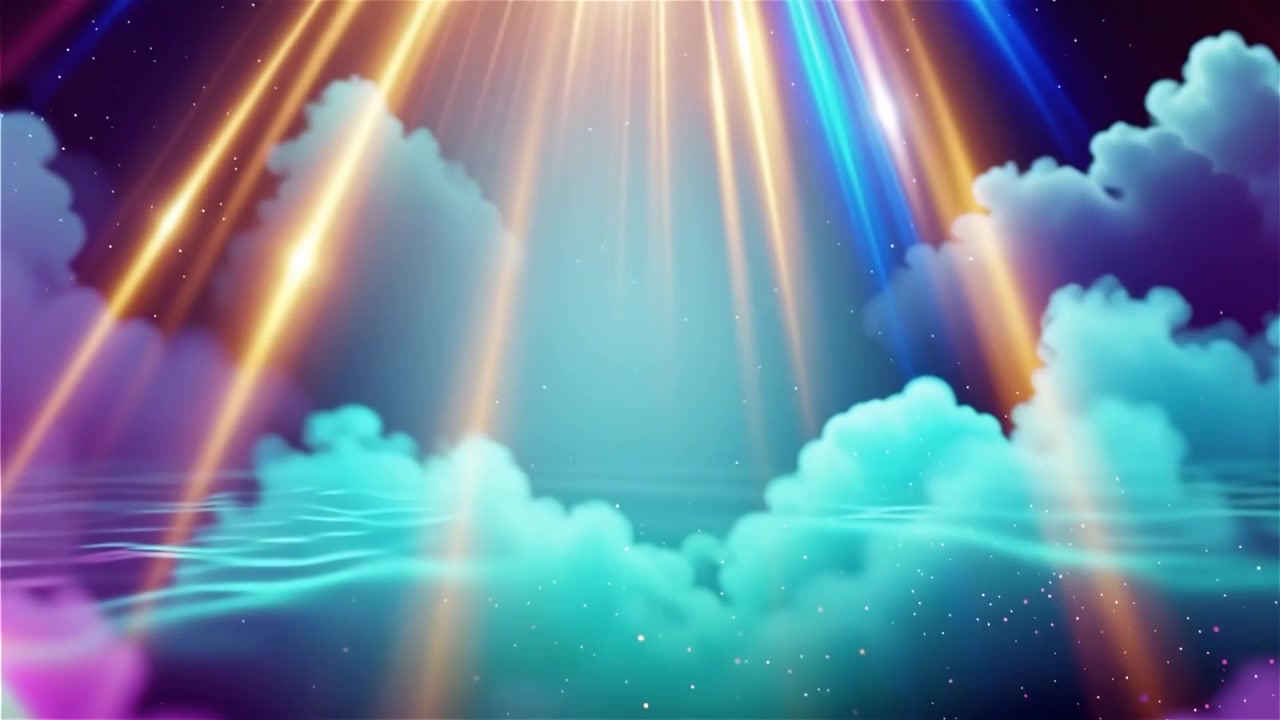 Christian Heavenly Light Worship Background