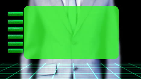 hombre de negocios activando videos