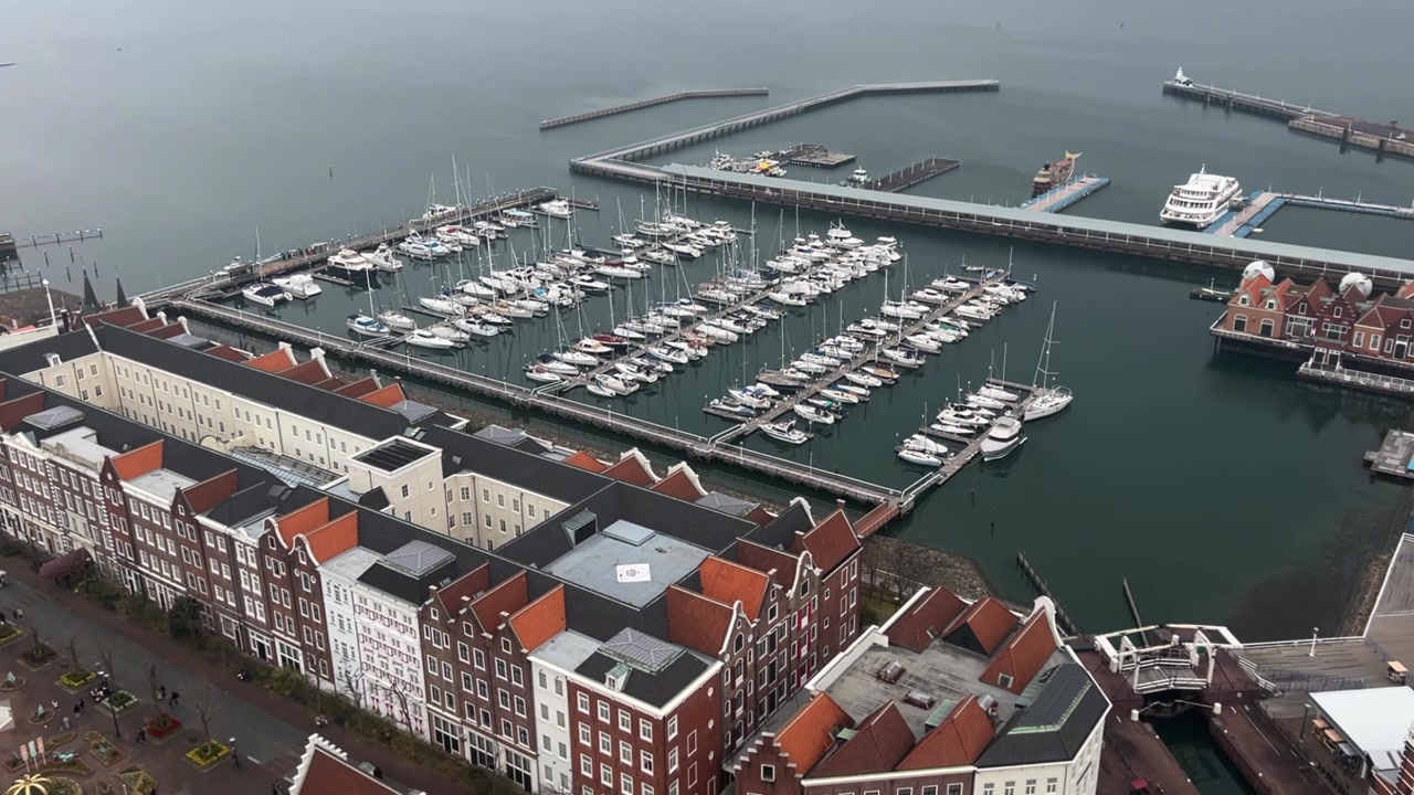 Harbor View By Dutch Style Buildings