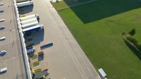 aerial view of goods warehouse