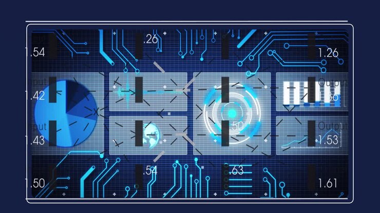 Animation of scope scanning and data processing over circuit board