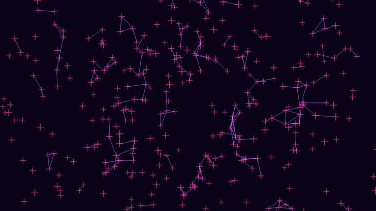 Starry constellations seamless pattern of stars on black background