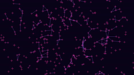 Starry constellations seamless pattern of stars on black background