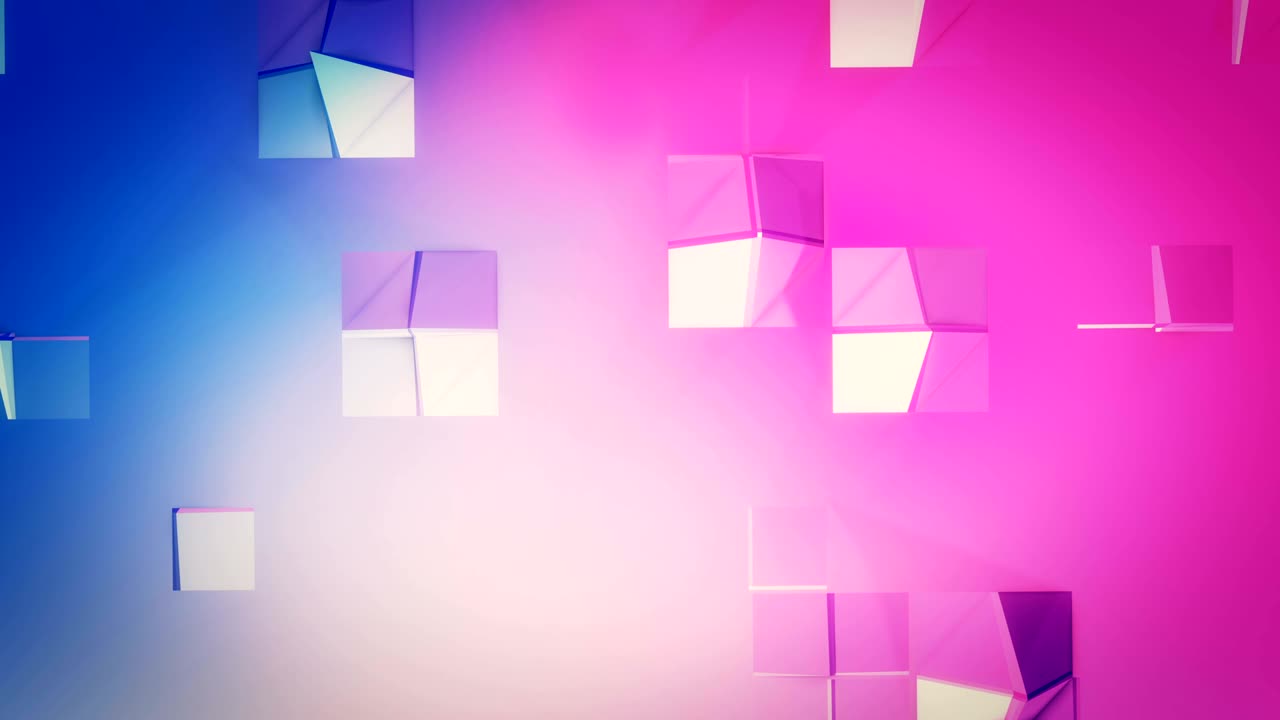 4k limpio bajo poli fondo animado en bucle. animación 3d sin costuras en estilo geométrico moderno con colores de gradiente modernos. fondo creativo simple. colores de gradientes rojos azules, plano 4