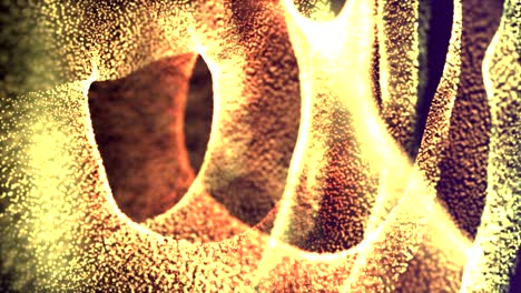 elegante bucle de fondo de movimiento abstracto, campo de partículas ondulantes que bailan
