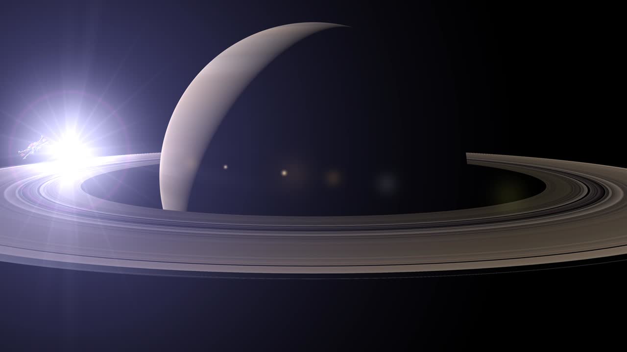 Space Base on Saturn Orbit