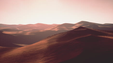 aerial of namibian desert and sand dunes