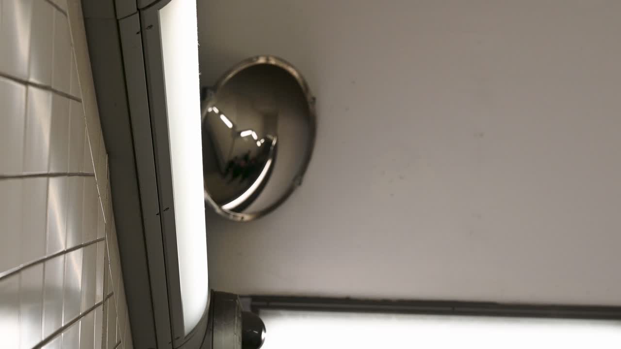 Let's go downstairs, Reflection, Waterloo Station, London, United Kingdom