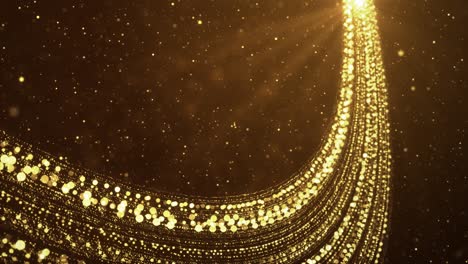 4k loop gouden glitter sprankelende magische lichtdeeltjes.