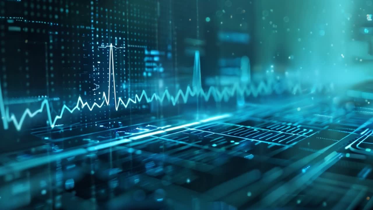 Abstract Digital Data Graph Visualization