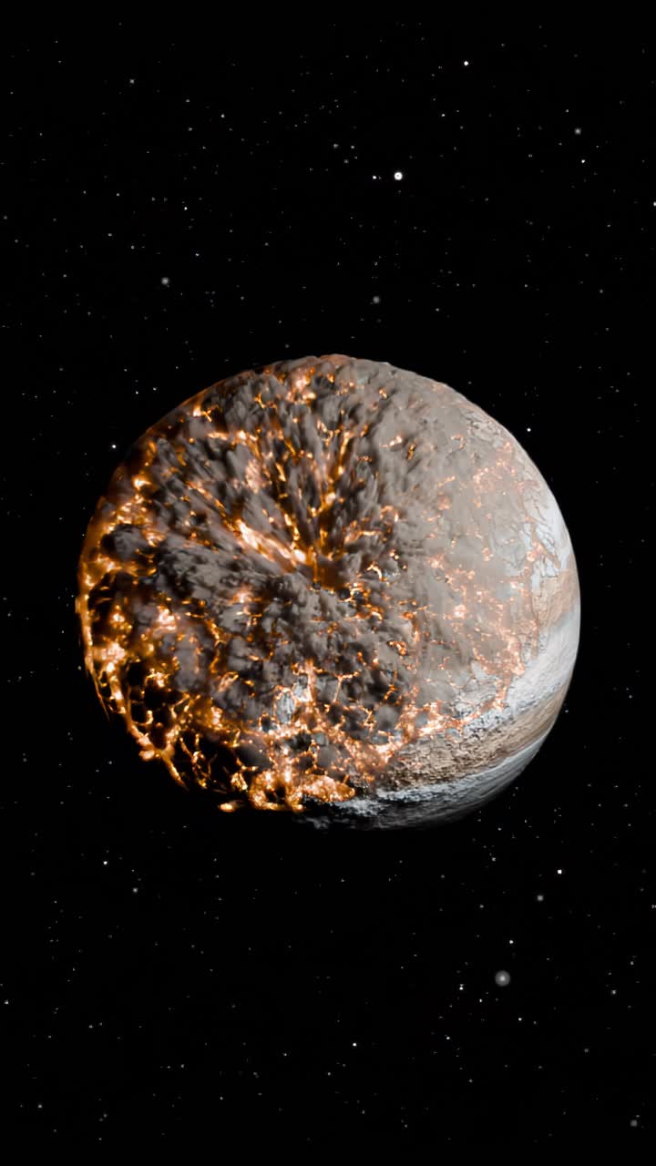 взрывающаяся планета в космосе