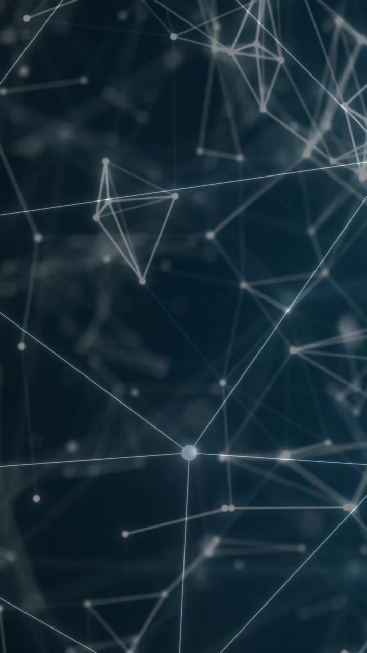 Animation of network of connections over black background
