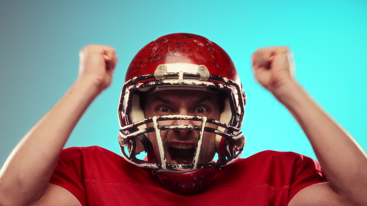 Giocatore di football americano entusiasta