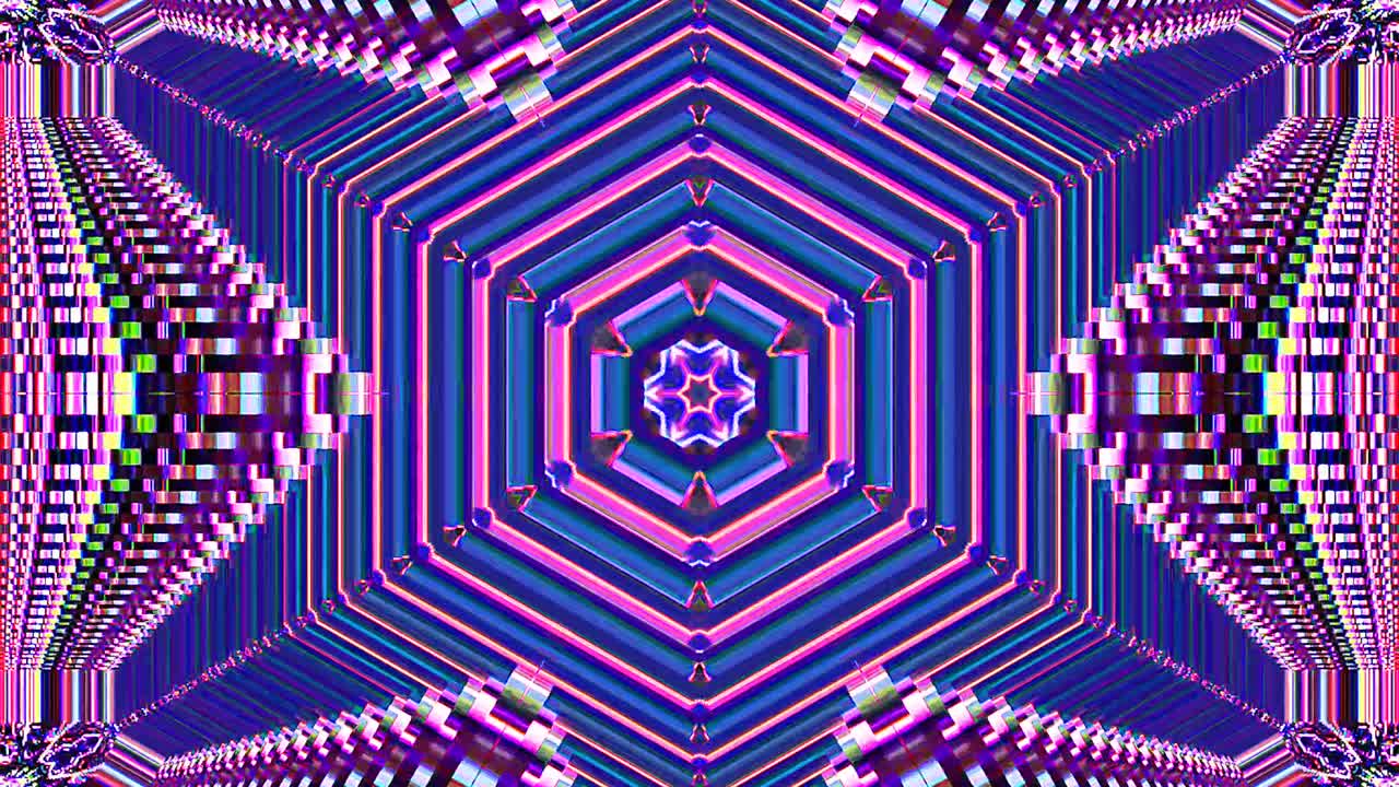 forma de círculo de movimiento de onda de línea, colorido, sobre fondo negro