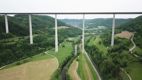 aerial approaching kocher viaduct