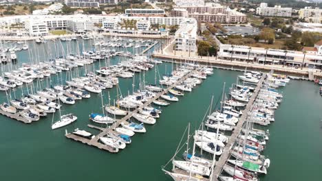 Yachts-at-Marina-de-Lagos,-Algarve