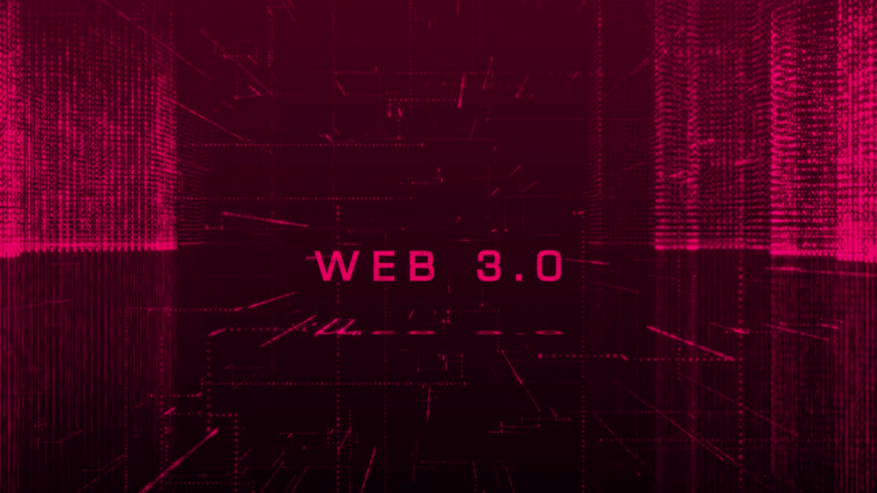 abstracto web digital 3.0 ciber ciudad fondo stock video usa, tecnología, elementos en bucle diseño de la ciudad partícula, abstracto, fondos web 3.0