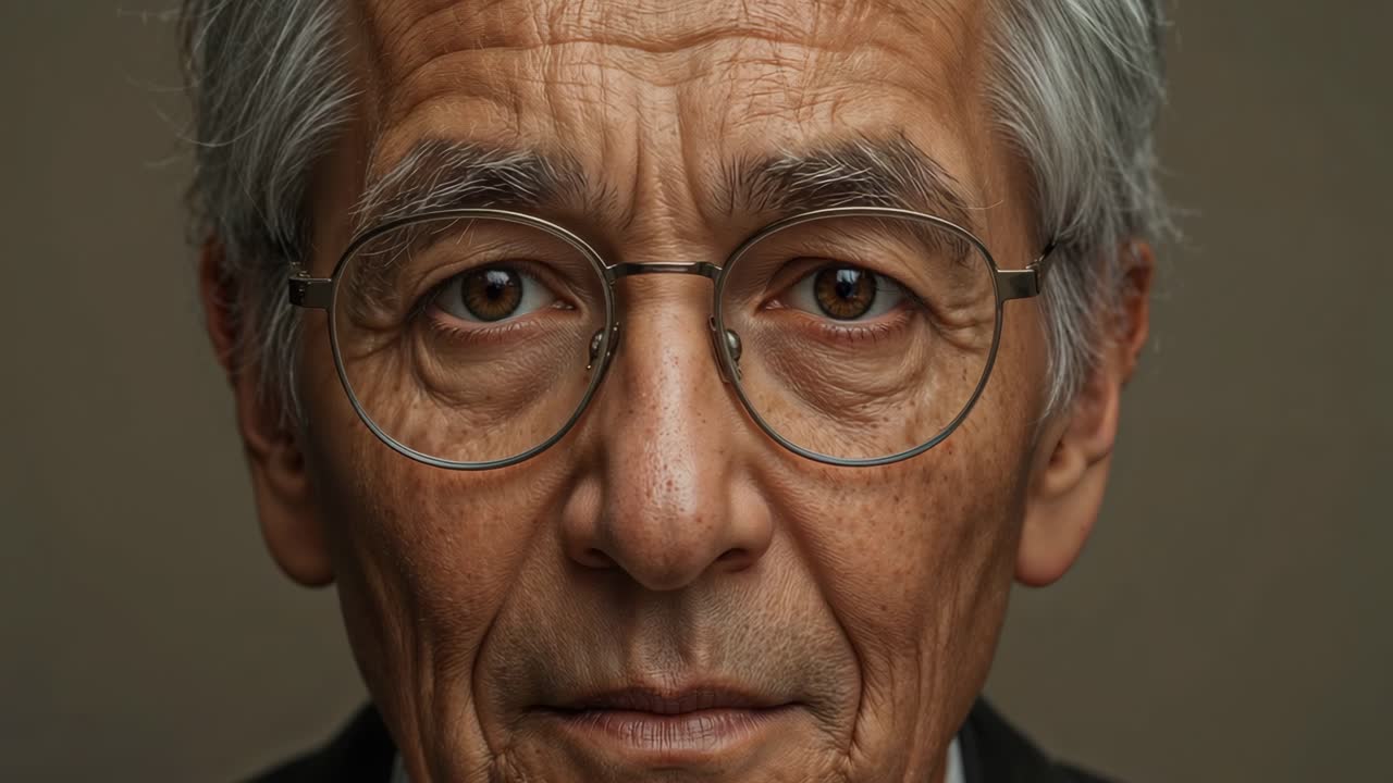 Portrait of an Elderly Man with Glasses