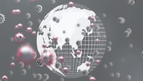 animación de células de virus en todo el mundo