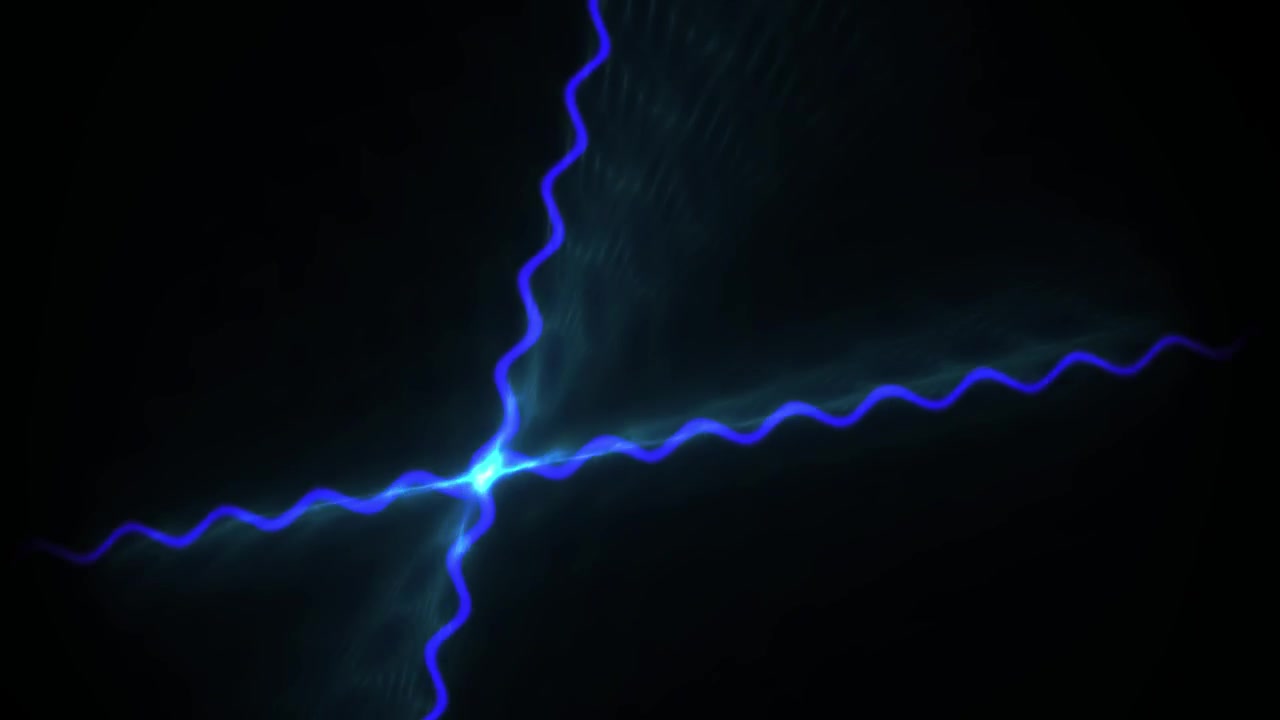 Linee ondulate blu luminose che si intersecano in movimento astratto