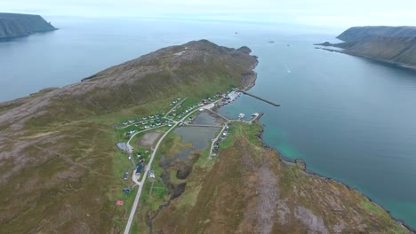 노르웨이 북부의 북쪽 케이프 (nordkapp).