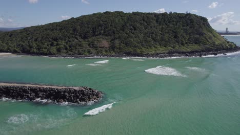 澳大利亞金海岸的burleigh head國家公園和tallebudgera河口的森林沿海角