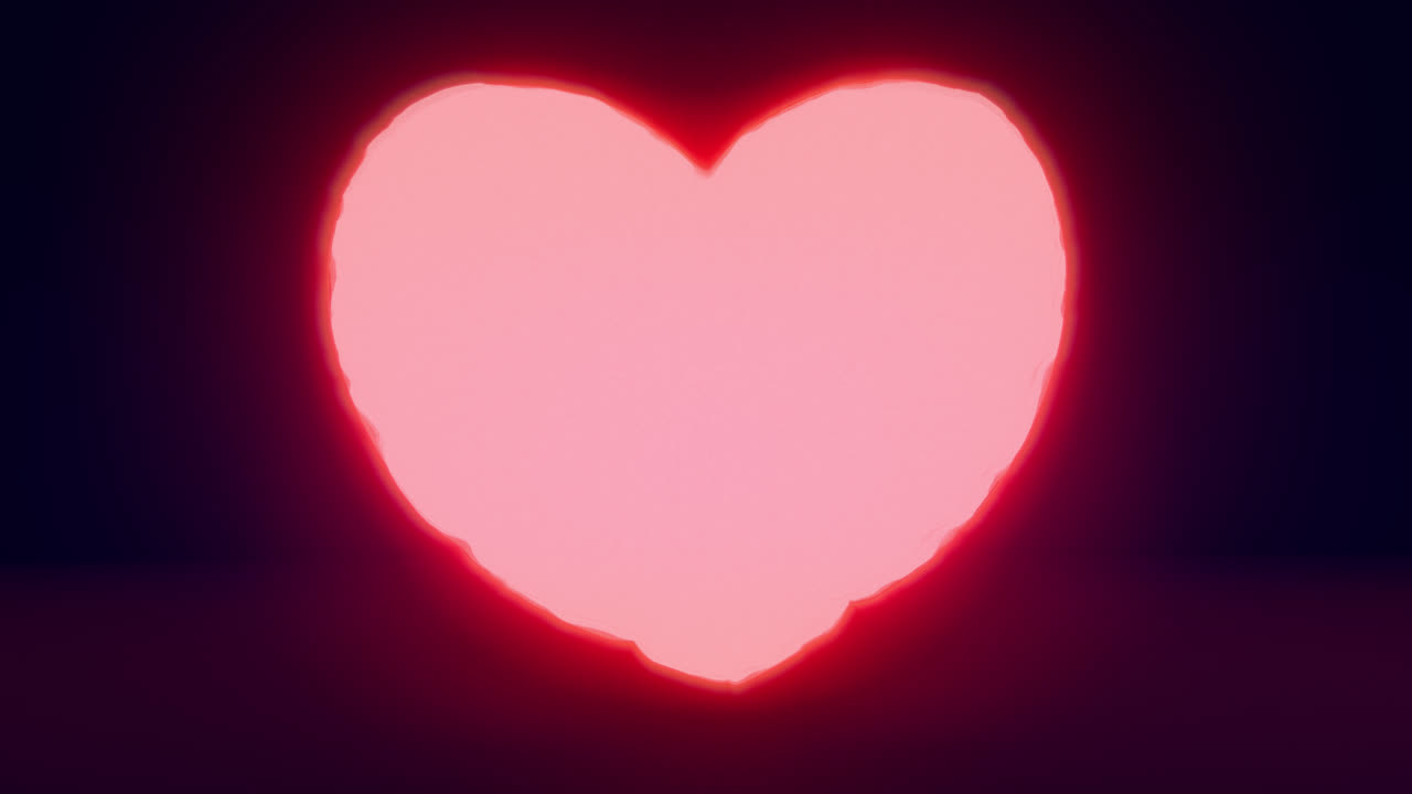 Red energy heart shapes on a dark background