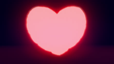 red energy heart shapes on a dark background