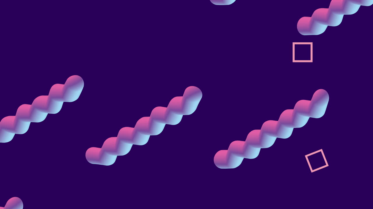 colores y figuras geométricas en animación de fondo azul