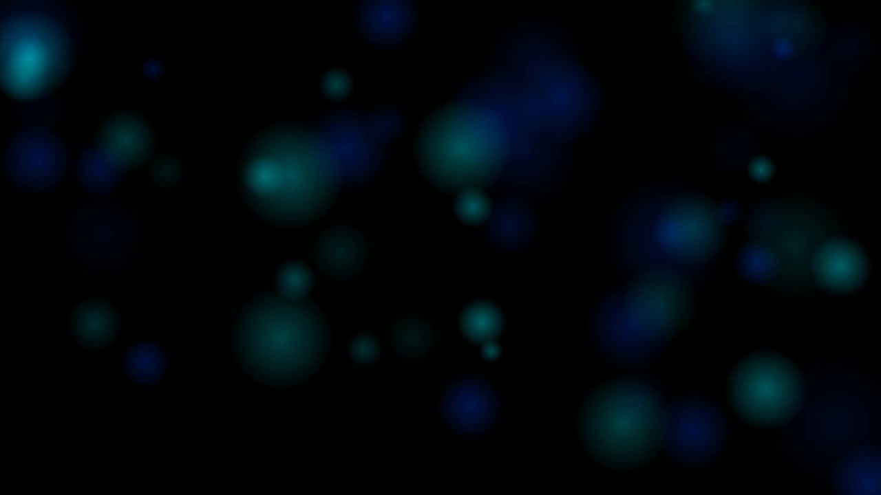 Abstract Background with Floating Blue and Teal Bokeh Lights