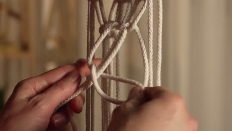 Macrame Plant Hanger Creation