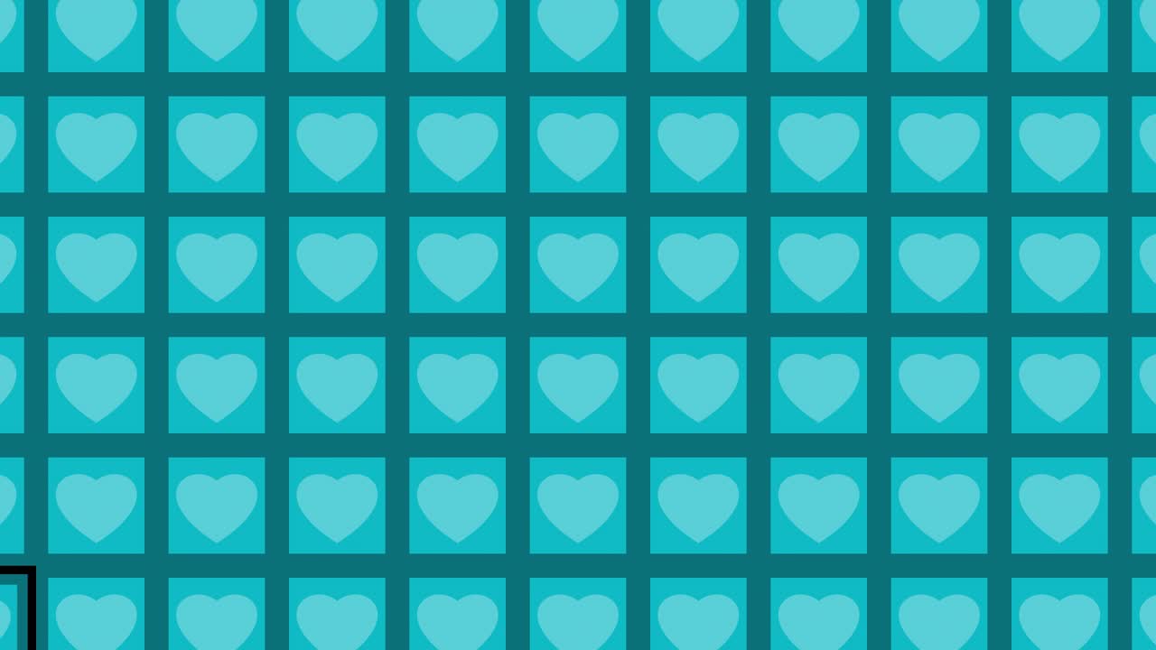 Teal Heart Pattern