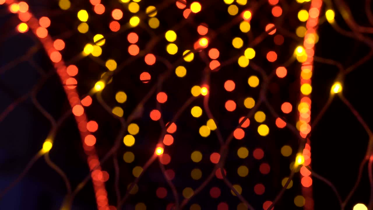 новый год и рождественское освещение в виде красочных огней, фона, копирования пространства