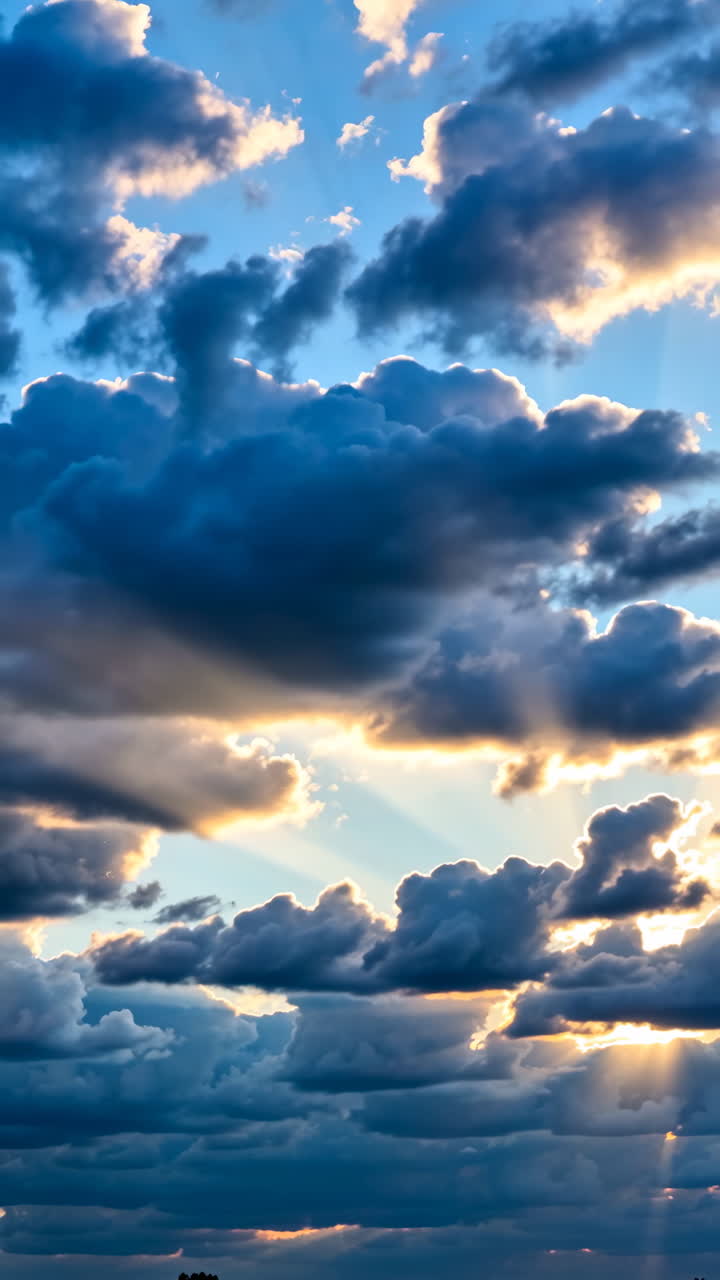 Sun Rays Breaking Through Dramatic Clouds